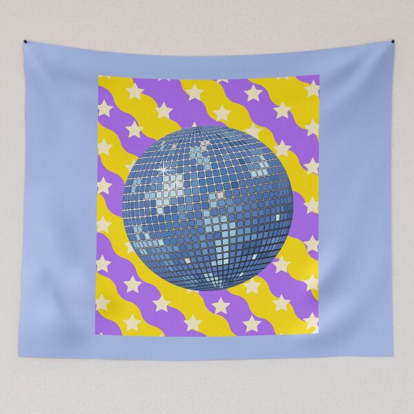 Item preview, Retro Blue Disco Ball For Retro Disco lovers And 70s Groovy As A Retro Disco designed and sold by Funwithmusic.