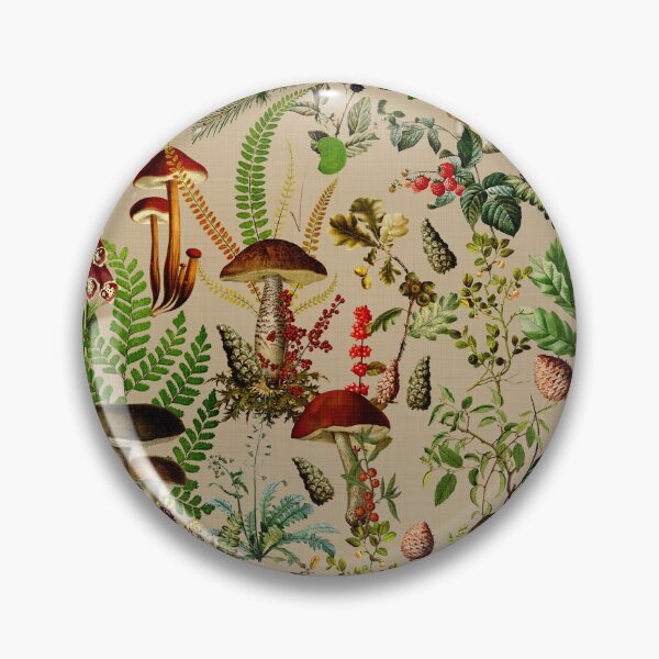 Item preview, Vintage Mushrooms Forest Botanical GardenPattern - Sepia Beige Nightgarden designed and sold by UtArt.