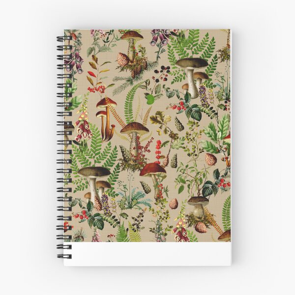 Item preview, Vintage Mushrooms Forest Botanical GardenPattern - Sepia Beige Nightgarden designed and sold by UtArt.