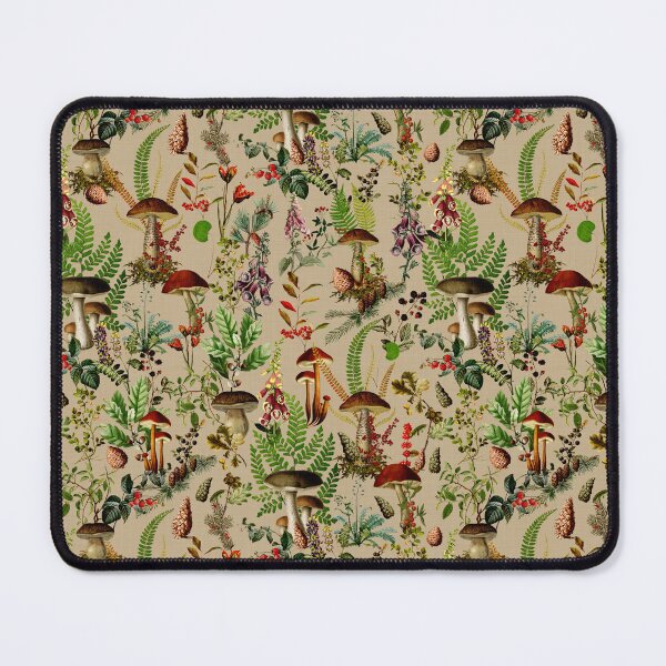 Item preview, Vintage Mushrooms Forest Botanical GardenPattern - Sepia Beige Nightgarden designed and sold by UtArt.