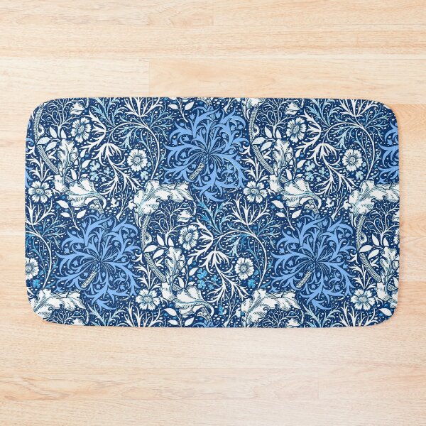 Item preview, Art Nouveau Seaweed Floral, Cobalt Blue  designed and sold by Marymarice.