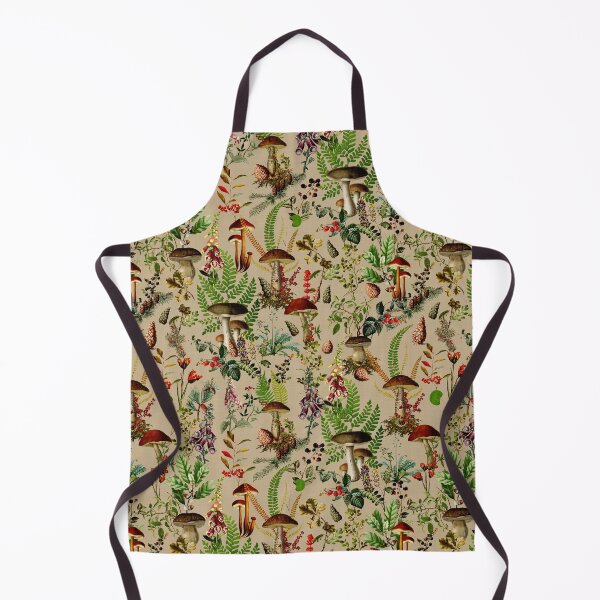 Item preview, Vintage Mushrooms Forest Botanical GardenPattern - Sepia Beige Nightgarden designed and sold by UtArt.