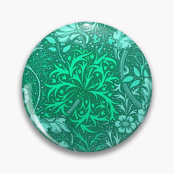 Item preview, Art Nouveau Seaweed Floral, Turquoise and Aqua designed and sold by Marymarice.