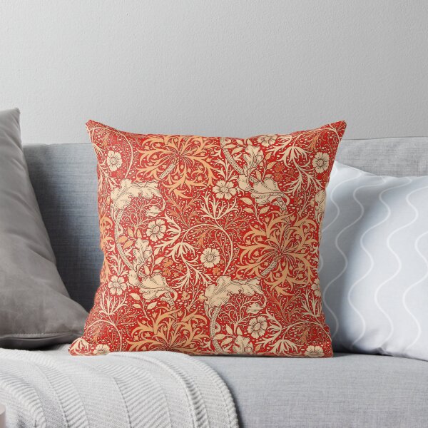 Aperçu de l'œuvre Algues Art Nouveau Floral, Corail Orange créée et vendue par Marymarice.