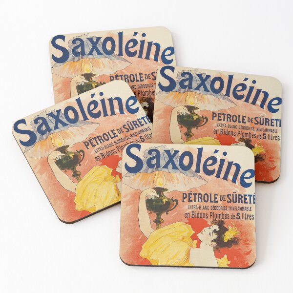 Item preview, SAXOLEINE Petrole De Surete Lamp 1893 Vintage France Art Nouveau Poster by Jules Cheret designed and sold by retroposters.