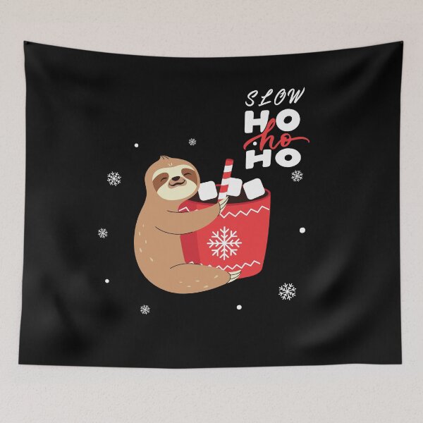 Item preview, Slow HO HO christmas sloth santa  designed and sold by Dieowl.