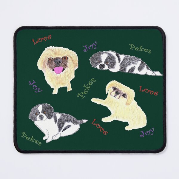 Item preview, Love, Joy, & Cute Peke Puppy Dogs (Green) designed and sold by DeeDeee1970.