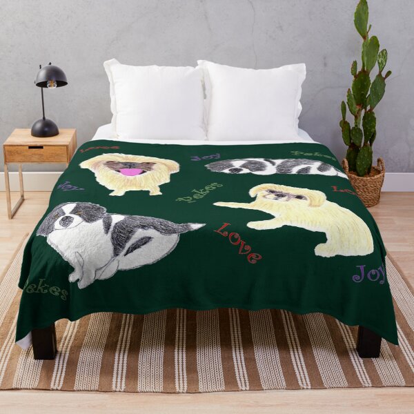 Item preview, Love, Joy, & Cute Peke Puppy Dogs (Green) designed and sold by DeeDeee1970.
