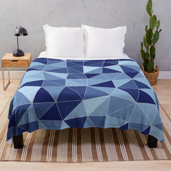 Item preview, Shades of Blue Geometric Pattern designed and sold by Elijah T.