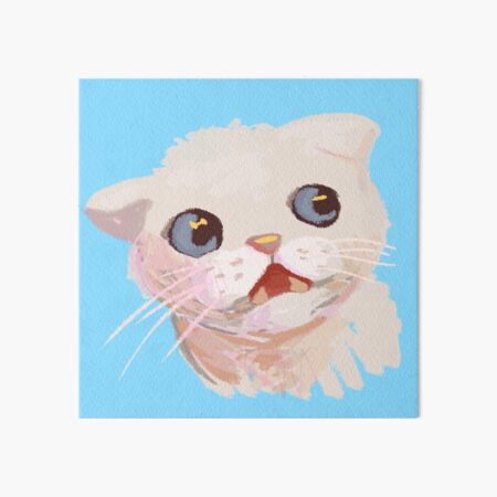 Cat Shitpost meme Art Board Print for Sale by Season's Store
