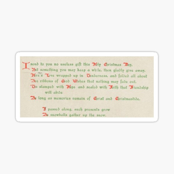 Item preview, I send to you no useless gift this holy Christmas day.... Text Only - Religion designed and sold by ReviveReligion.