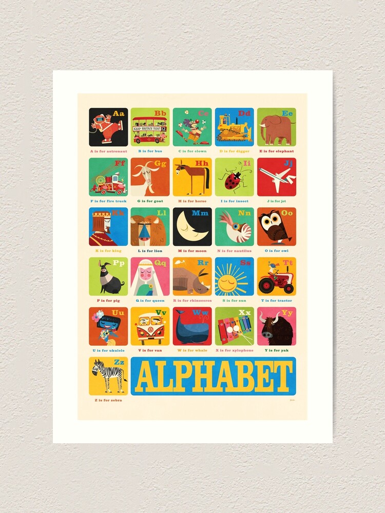 Alternate view of Daviz industries - Alphabet Art Print