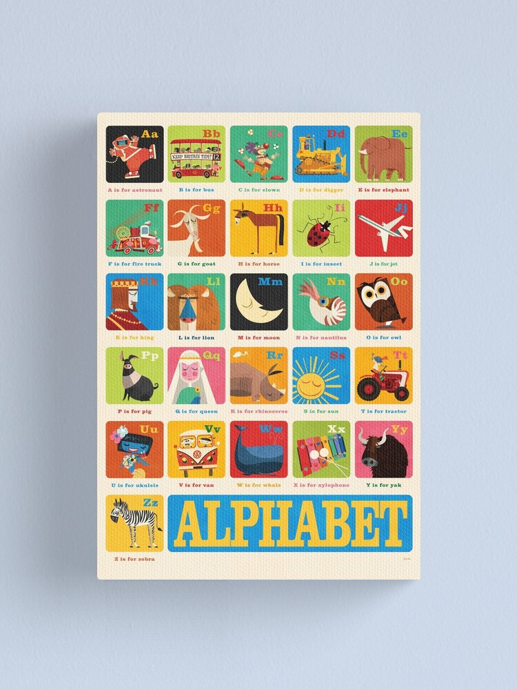 Alternate view of Daviz industries - Alphabet Canvas Print