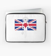 Union Jack Flag girl T-shirt Laptop Sleeve