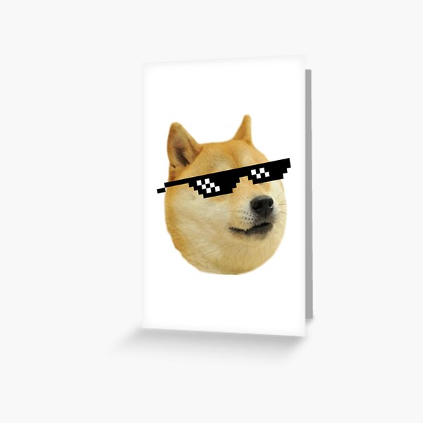 Mlg Doge Greeting Cards Redbubble - meme life mlg doge shrek roblox