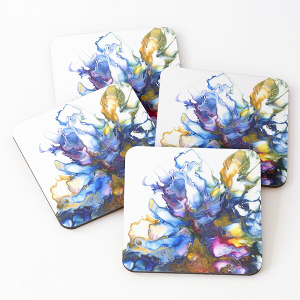Item preview, Bright Abstract Fluid Art Blue tones designed and sold by ZoeChapman.