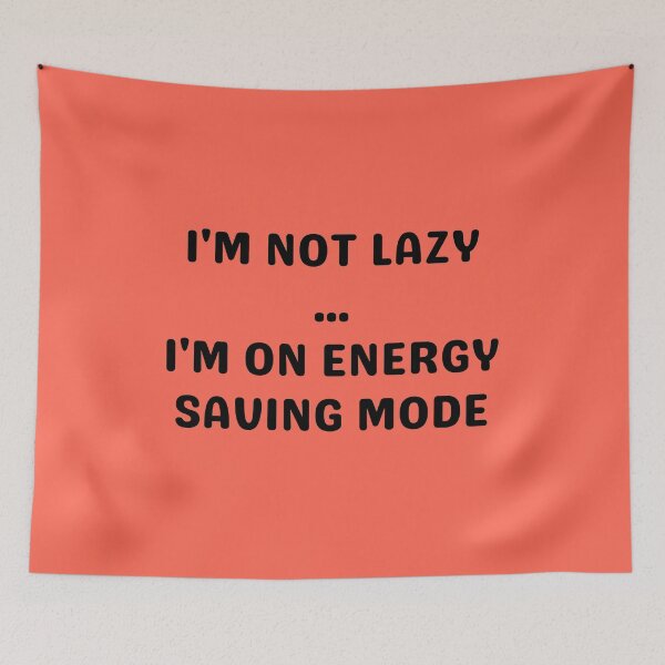 Item preview, I'M NOT LAZY, BLACK designed and sold by dogwoodandthyme.