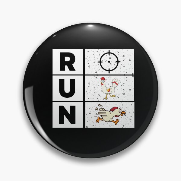 Item preview, Chicken running away from the target funny design designed and sold by Magic Touch  ⭐⭐⭐⭐⭐.