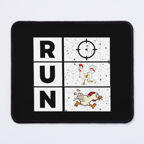 Item preview, Chicken running away from the target funny design designed and sold by Magic Touch ⭐⭐⭐⭐⭐.