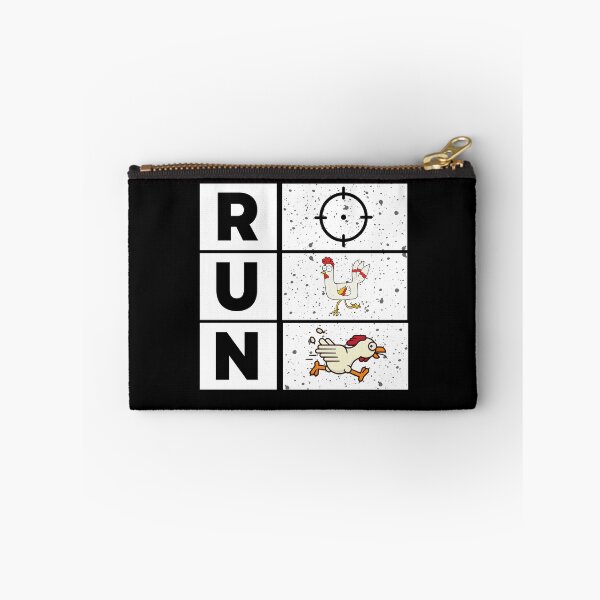 Item preview, Chicken running away from the target funny design designed and sold by Magic Touch  ⭐⭐⭐⭐⭐.