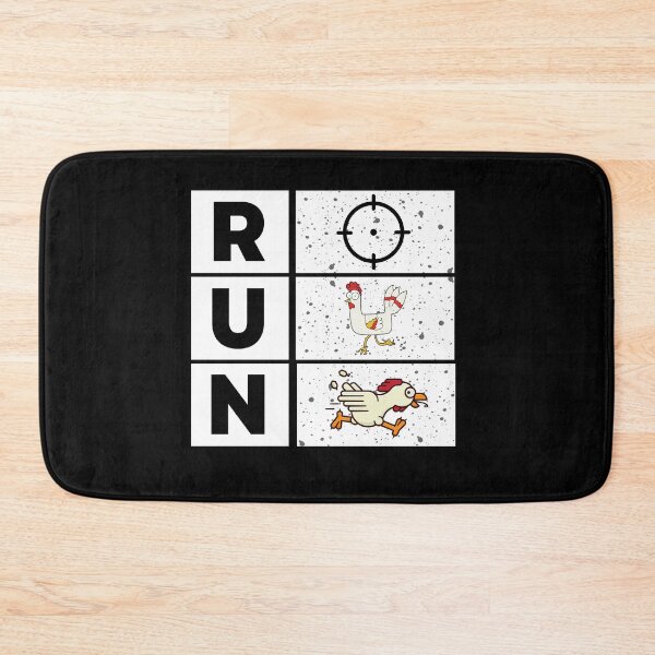 Item preview, Chicken running away from the target funny design designed and sold by Magic Touch  ⭐⭐⭐⭐⭐.