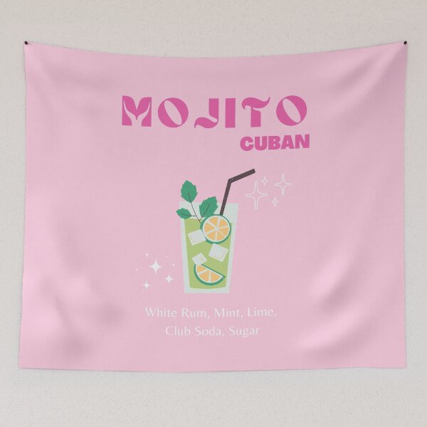 Item preview, Mojito, Cocktail, Drinks, Cocktail Art, Pink Cocktail, Preppy, Pink designed and sold by Magic Love Art Print.
