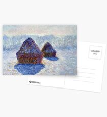 Claude Monet Haystacks in Snow and Sun Postcards