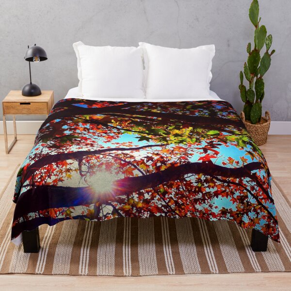 Item preview, Autumn Leaves Dark Tree Branches Sunshine Sunlit Glowing Leaves designed and sold by Beachy.