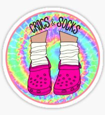 Pegatina Crocs y calcetines