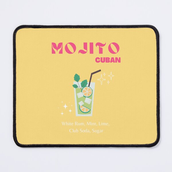 Item preview, Mojito, Cocktail, Drinks, Cocktail Art, Retro Cocktail Art, Preppy, Yellow designed and sold by Magic Love Art Print.