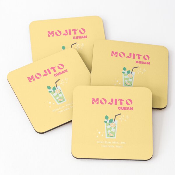Item preview, Mojito, Cocktail, Drinks, Cocktail Art, Retro Cocktail Art, Preppy, Yellow designed and sold by Magic Love Art Print.
