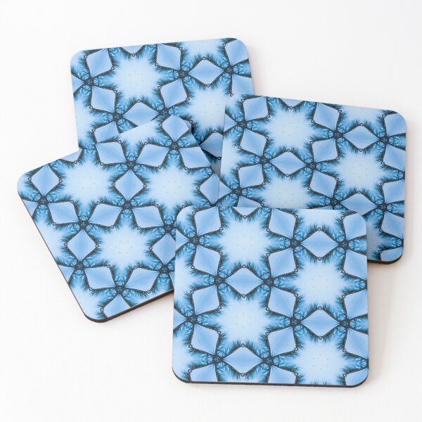 Item preview, Blue Abstract Palm Leaves Pattern designed and sold by tidalstock.