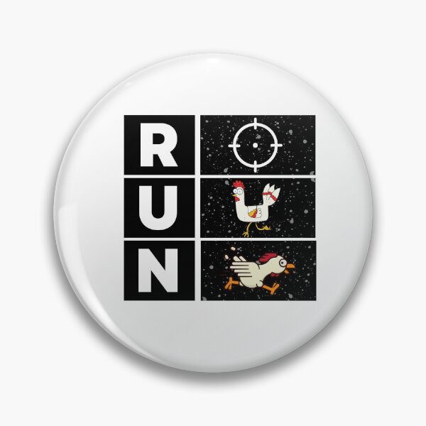 Item preview, Chicken running away from the target funny design designed and sold by Magic Touch  ⭐⭐⭐⭐⭐.