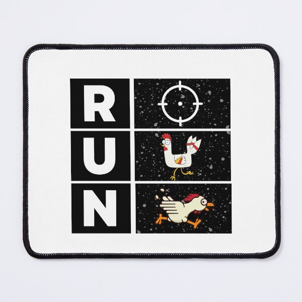 Item preview, Chicken running away from the target funny design designed and sold by Magic Touch ⭐⭐⭐⭐⭐.