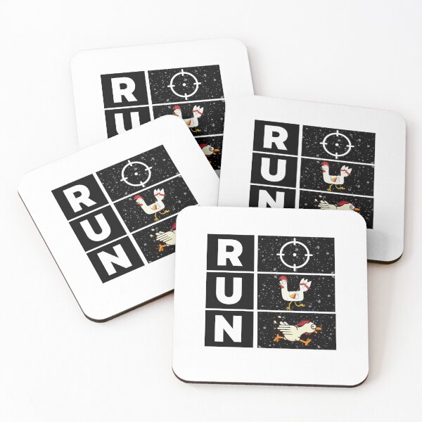 Item preview, Chicken running away from the target funny design designed and sold by Magic Touch  ⭐⭐⭐⭐⭐.