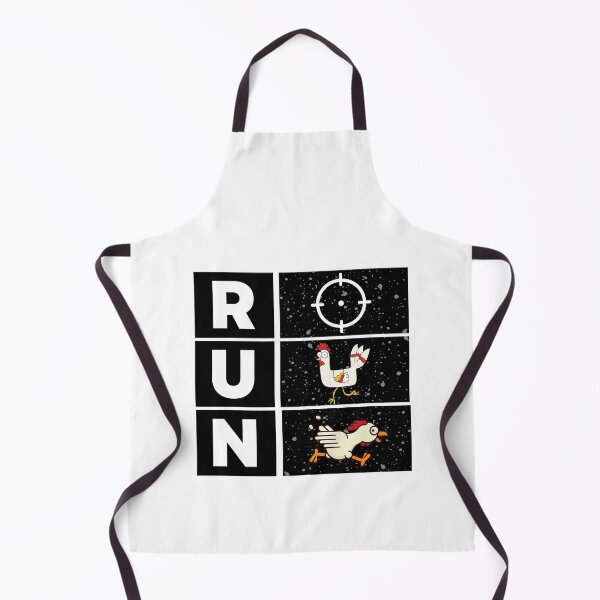 Item preview, Chicken running away from the target funny design designed and sold by Magic Touch ⭐⭐⭐⭐⭐.