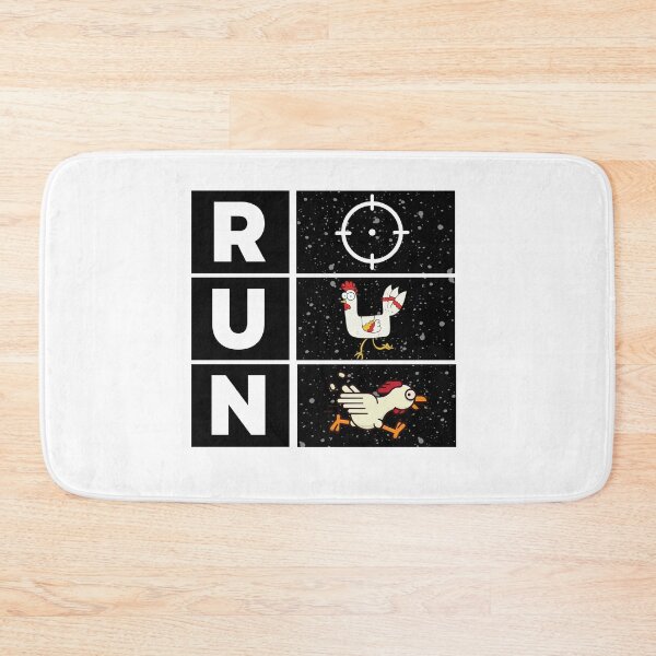 Item preview, Chicken running away from the target funny design designed and sold by Magic Touch  ⭐⭐⭐⭐⭐.