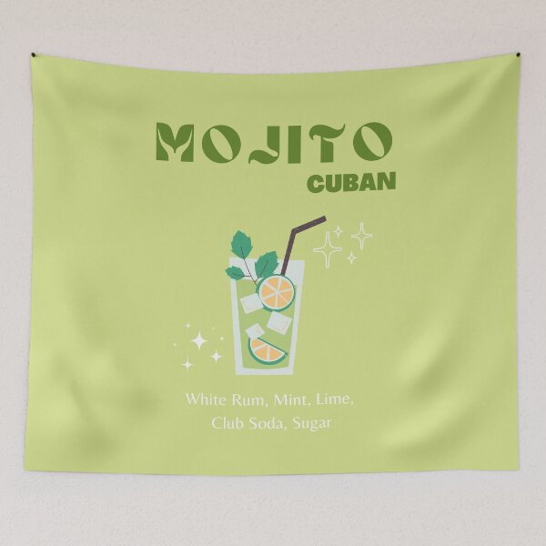 Item preview, Mojito, Cocktail, Drinks, Cocktail Art, Colorful Cocktail, Kitchen Art, Green designed and sold by Magic Love Art Print.