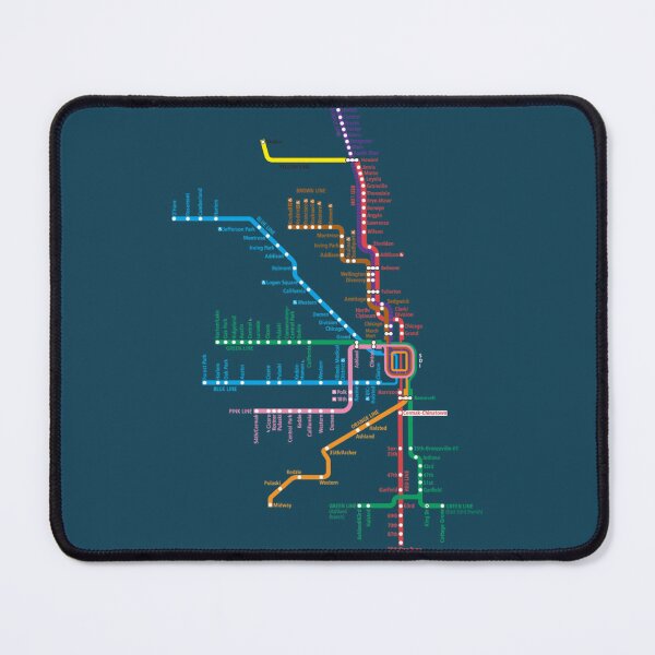 Item preview, Chicago Trains Map   designed and sold by whereispapaS.