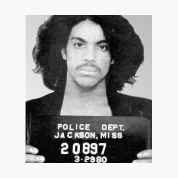 "Artist Formerly Known as Prince mugshot" Photographic Print for Sale