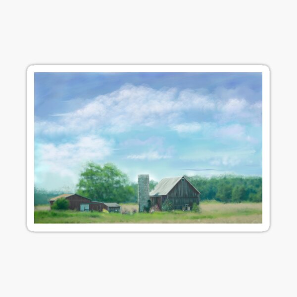 Item preview, Farmstead Under Blue Skies designed and sold by MaryTimman.