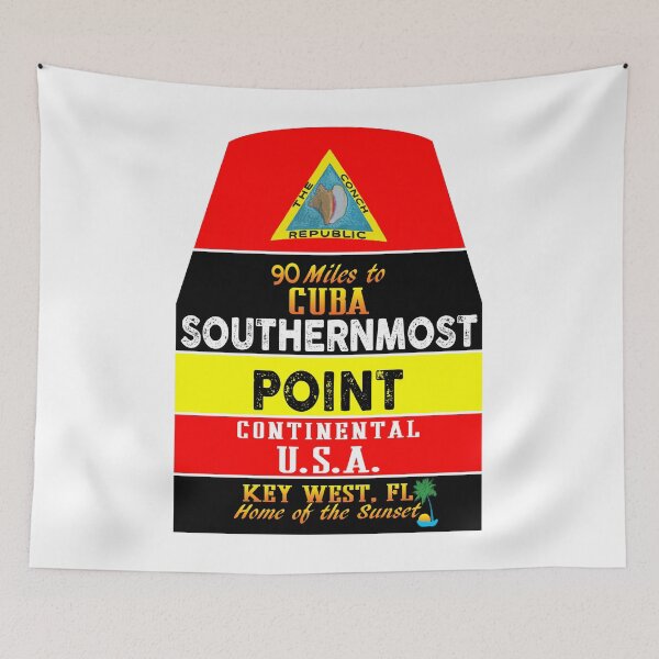 Item preview, Key West Florida Buoy Sounthernmost Point USA Marker Conch Republic designed and sold by DESTINATIONS DECAL.