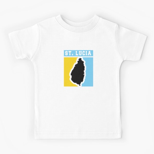 Saint Lucia Map Flag | Kids T-Shirt