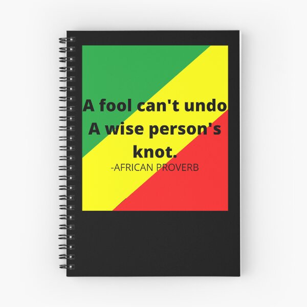Item preview, African saying: A fool can't undo a wise person's knot designed and sold by AfricanProverbs.