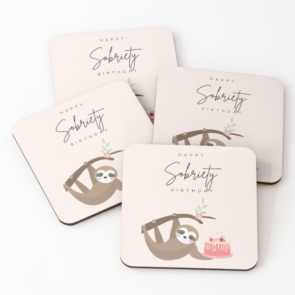 Item preview, Sobriety Birthday Sloth - AA Congratulations designed and sold by superbling.