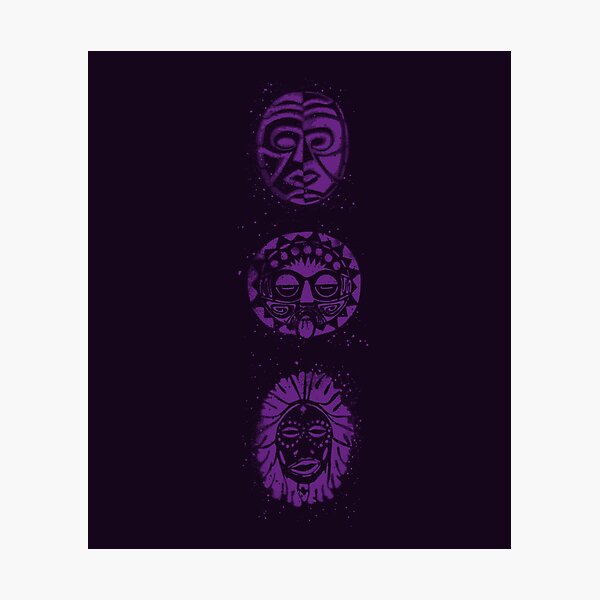 Item preview, Shaman masks in purple designed and sold by Anomalypark.