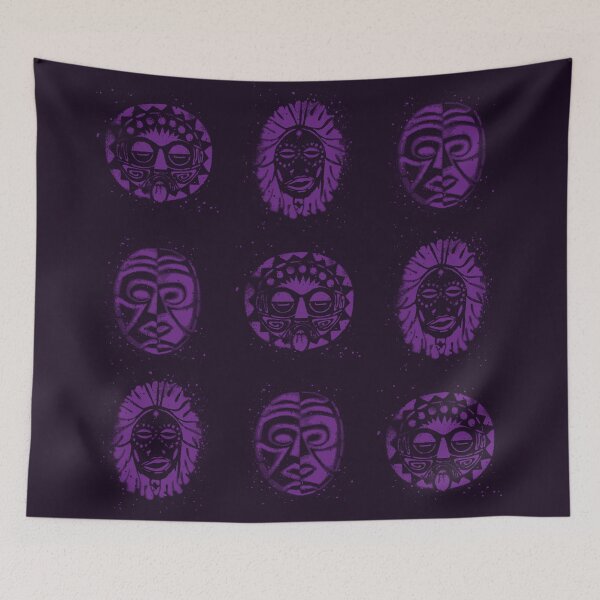 Item preview, Shaman masks in purple designed and sold by Anomalypark.