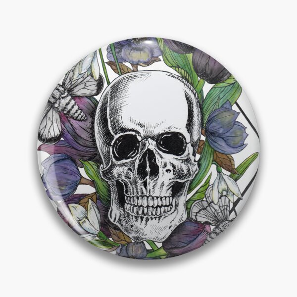 Item preview, Purple Floral Skull  designed and sold by InBloomInk.