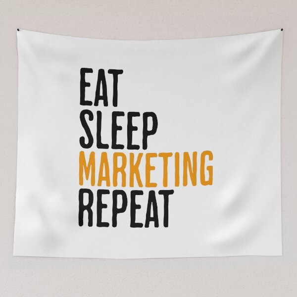 Item preview, Eat Sleep Marketing Repeat - Business Saying and Humor designed and sold by AlanPhotoArt.