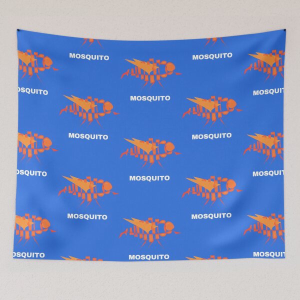 Item preview, Orange Mosquito on Blue designed and sold by MUZA9.